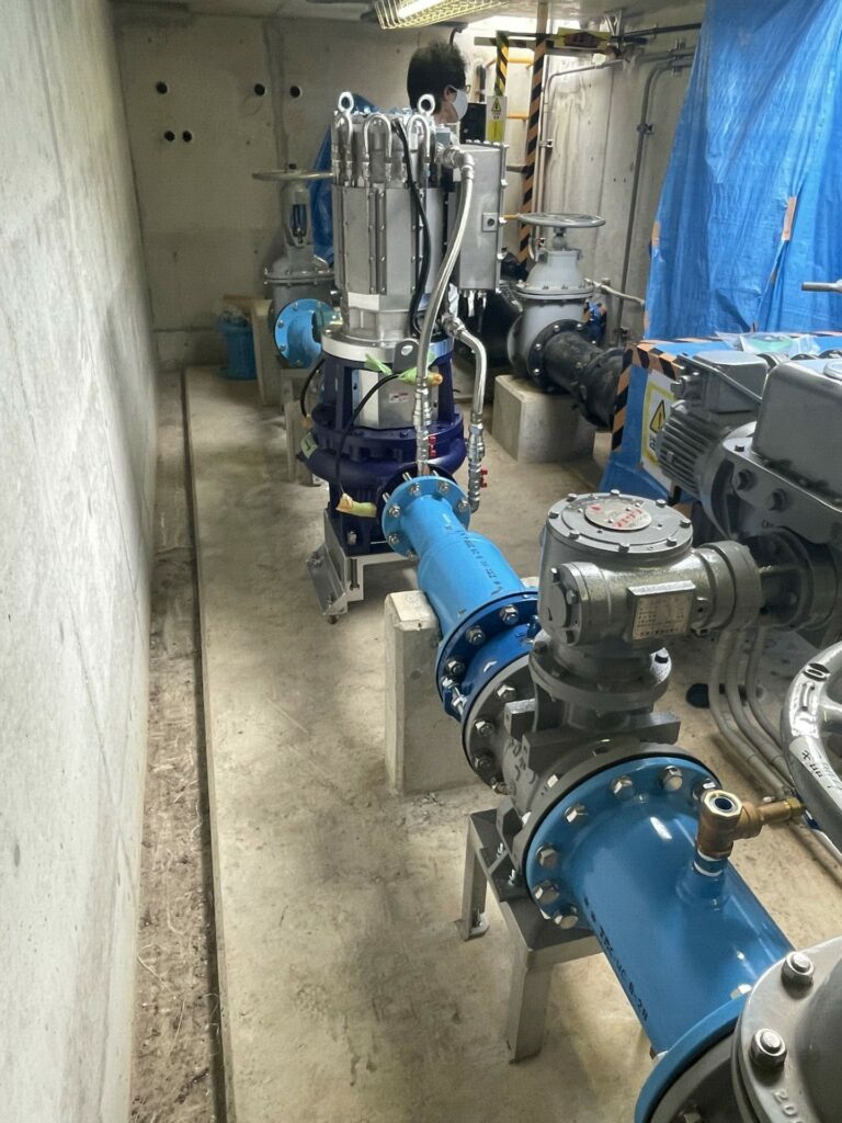 マイクロ水力発電　架台制作・据付工事